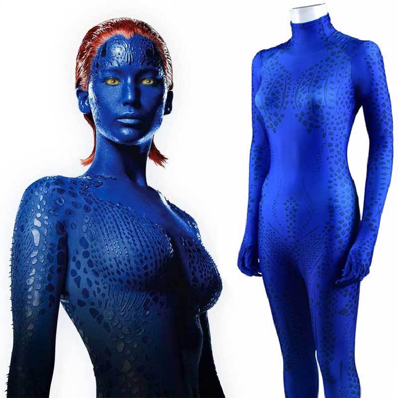 Mystique Cosplay Costume X-Men Apocalypse 3D Print Jumpsuit Kids Women Men-Takerlama