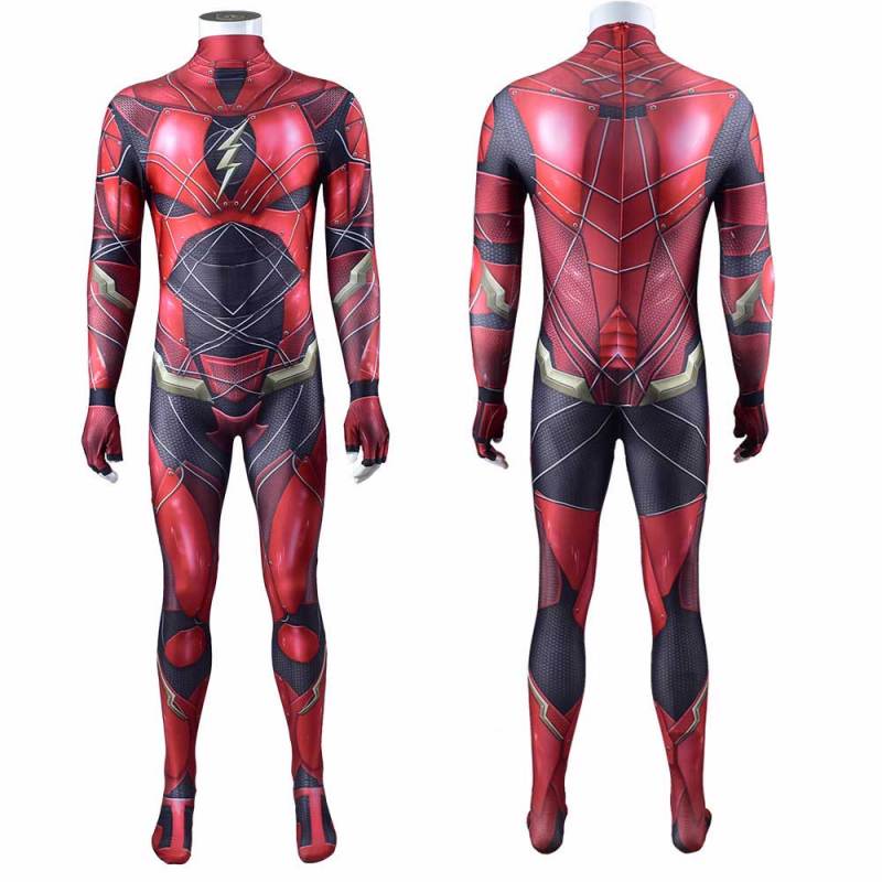 The Flash Costume Justice League Superhero Barry Allen Cosplay Zentai Suit