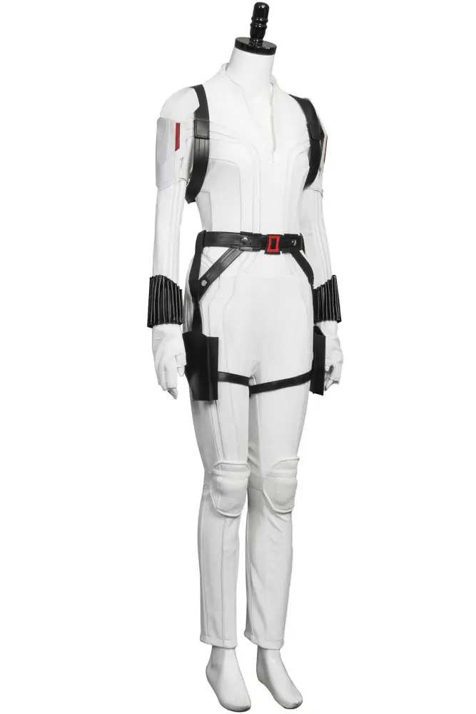 Black Widow Natasha Romanoff White Suit Female Superheroe Halloween Cosplay Costume For Women -Takerlama Black Widow Natasha Romanoff White Suit Female Superheroe Halloween Cosplay Costume For Women -Takerlama