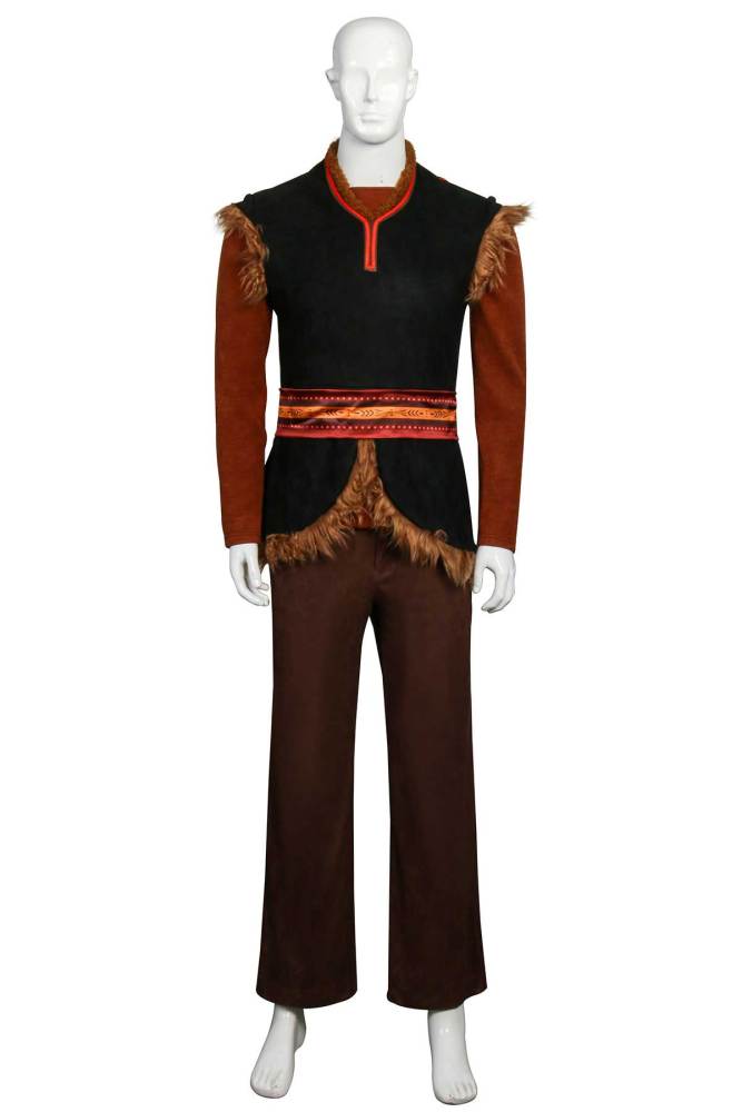 Disney Frozen 2 Kristoff Costume Halloween Cosplay Outfits Adult Men