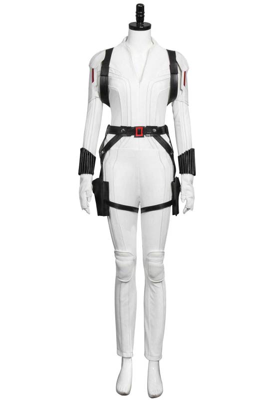 Black Widow Natasha Romanoff White Suit Superhero Halloween Costume