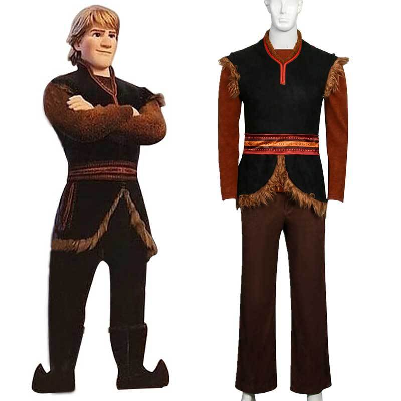 Disney Frozen 2 Kristoff Costume Halloween Cosplay Outfits Adult Men