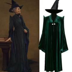 Professor Minerva McGonagall Witch Costume Harry Potter Halloween Cosplay Hat(Ready To Ship) Takerlama