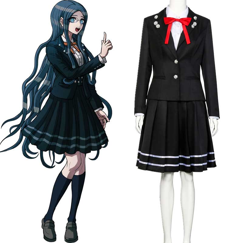 Anime Danganronpa V3 Shirogane Tsumugi School Uniform Skirts Outfit Halloween Carnival Costume Cosplay-Takerlama