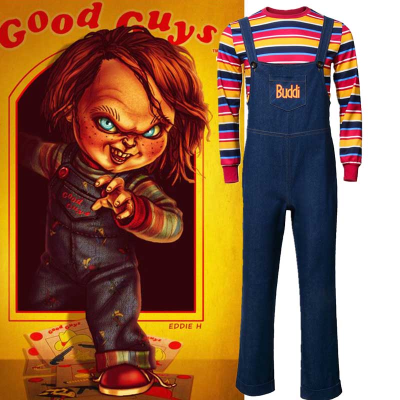 Takerlama Child's Play Buddi Cosplay Costume Chucky Voodoo Halloween Outfits