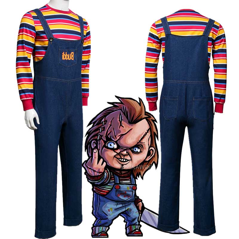 Takerlama Child's Play Buddi Cosplay Costume Chucky Voodoo Halloween Outfits