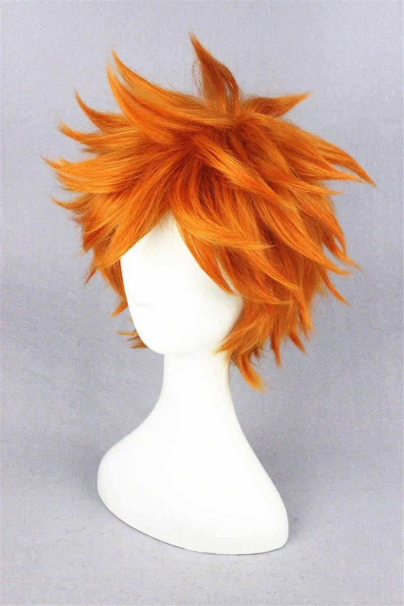 Anime Haikyuu Hinata Shoyo Halloween Costume Cosplay Wig Synthetic Hair -Takerlama