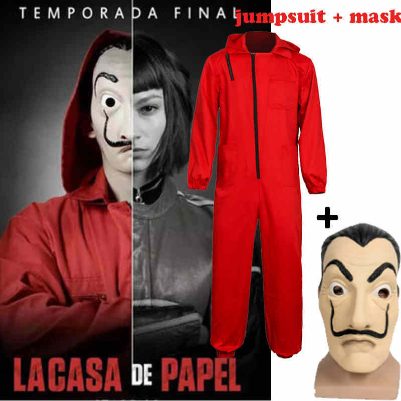 La Casa De Papel Season 3 Dali Halloween Costume Money Heist Cosplay Jumpsuit S L XL In Stock