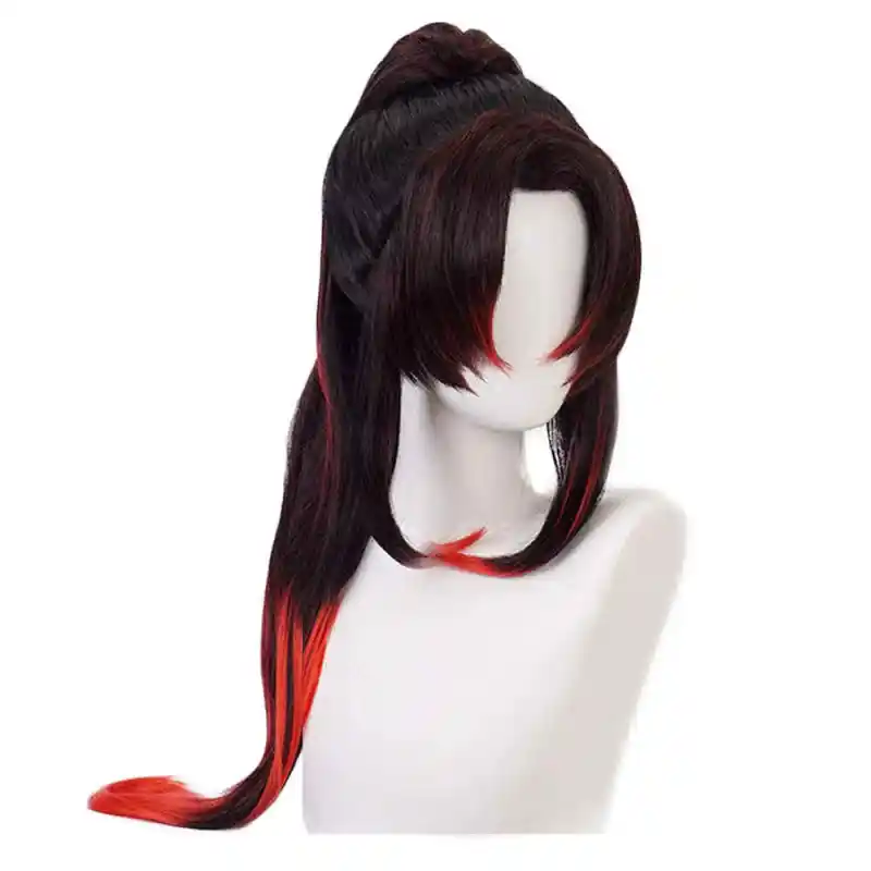 Kokushibou Halloween Cosplay Costume Ponytail Wigs Anime Demon Slayer Kimetsu No Yaiba