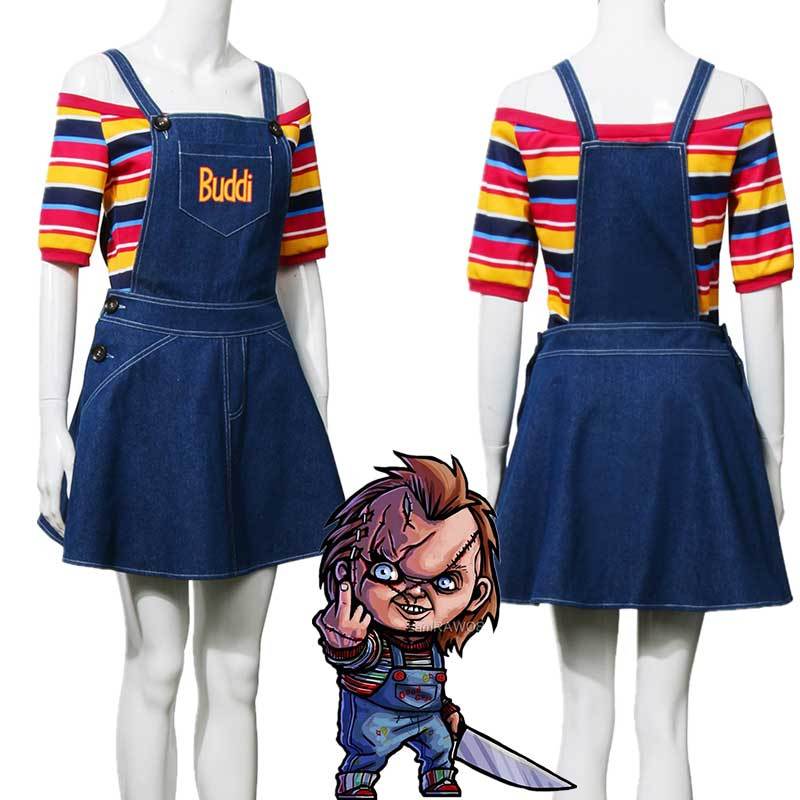 Child's Play Costume Chucky Glenn Halloween Cosplay Outfits Women