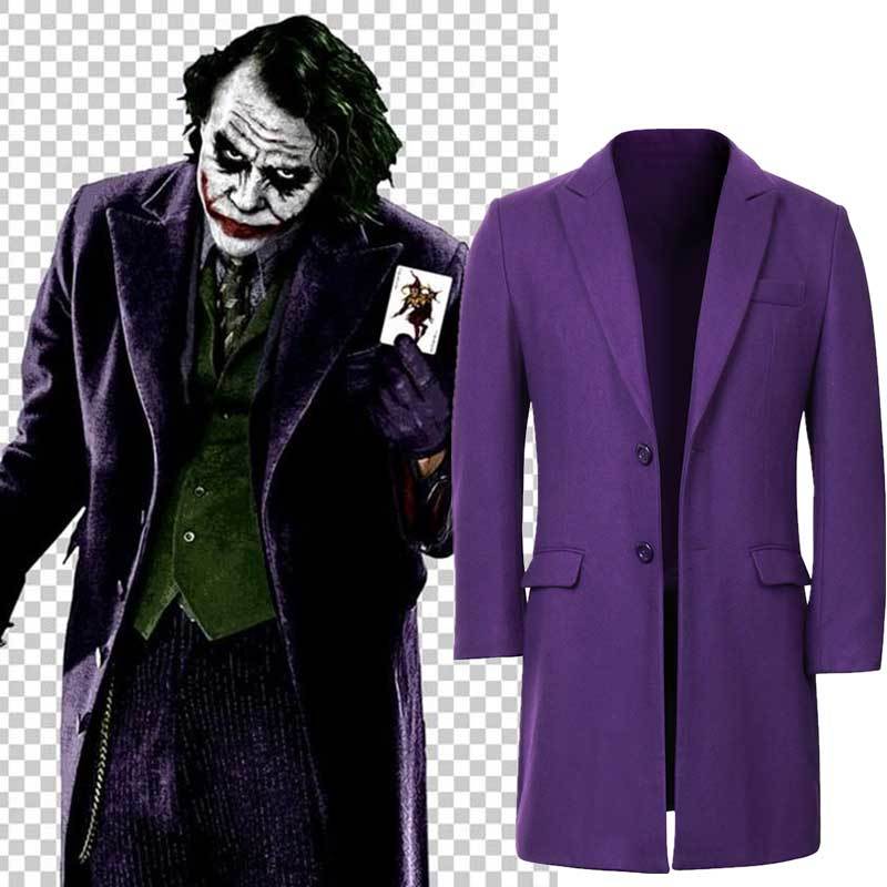 Heath Ledger Joker Halloween Costume Batman Dark Knight Rise Purple Outfits In Stock Takerlama