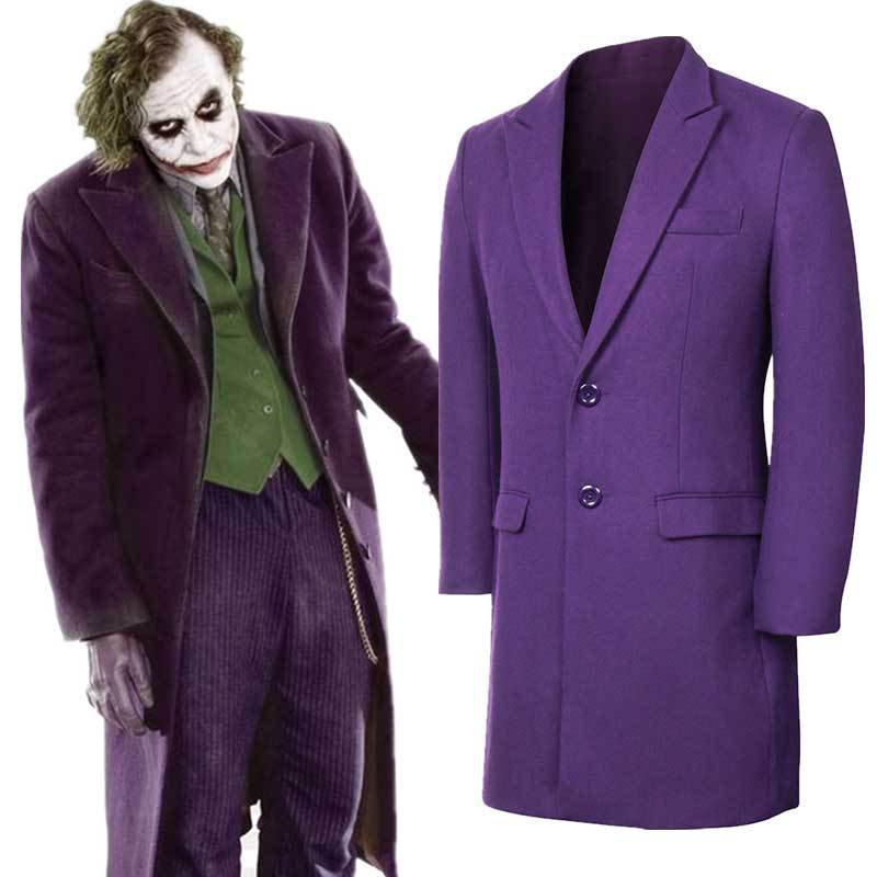 Heath Ledger Joker Purple Cosplay Suit Batman The Dark Knight Halloween Costume In Stock Takerlama