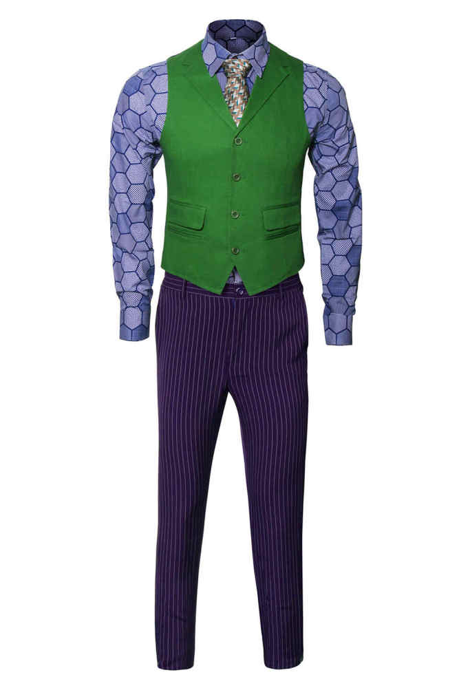 Heath Ledger Joker Halloween Costume Batman Dark Knight Rise Purple Outfits In Stock Takerlama