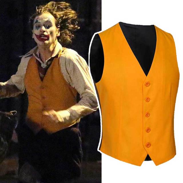Joaquin Phoenix Joker Yellow Vest Arthur Fleck Halloween Cosplay