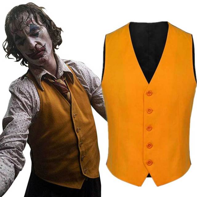 Joaquin Phoenix Joker Yellow Vest Arthur Fleck Halloween Cosplay