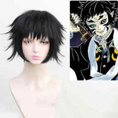 Demon Slayer:Kimetsu no Yaiba Kaigaku Twelve Kizuki Halloween Cosplay Costume Wig