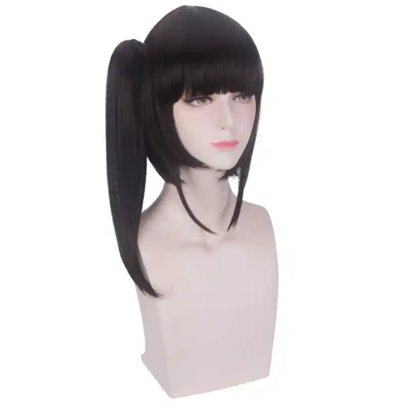 Tsuyuri Kanawo Black Brown Ponytail Cosplay Wig Demon Slayer Kimetsu no Yaiba