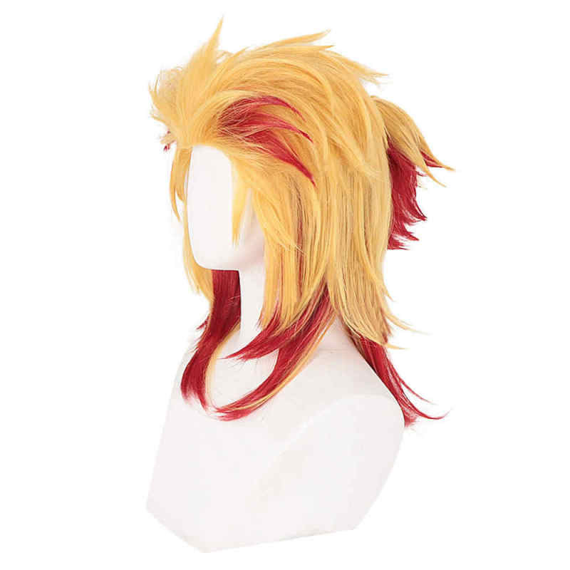 Demon Slayer Kimetsu no Yaiba Rengoku Kyoujurou Wigs Flame Hashira Yellow Hair