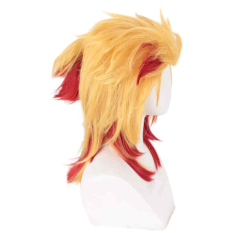 Demon Slayer Kimetsu no Yaiba Rengoku Kyoujurou Wigs Flame Hashira Yellow Hair