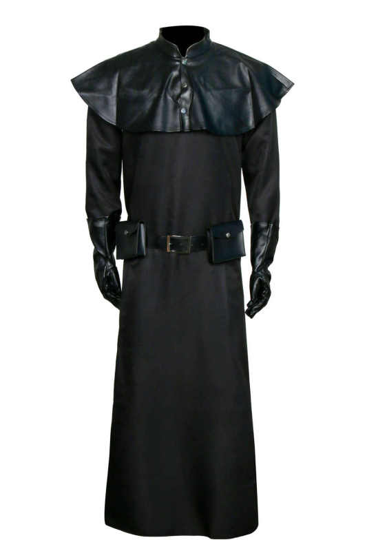 Plague Doctor Halloween Cosplay Costume Medieval Steampunk Black Robe Adult (ready to ship)