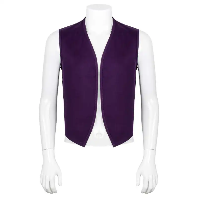 Aladdin Purple Black Vest Adult Men Cosplay Costume(Ready To Ship)