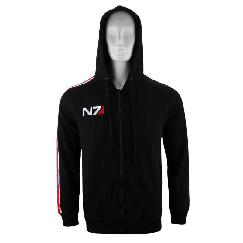 Mass Effect 3 N7 Paragon Men's Zip-Up Hoodie Sweatshirt In Stock Takerlama