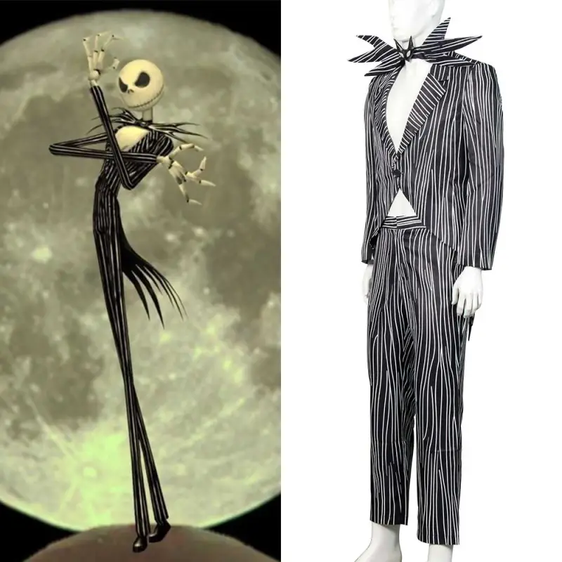 Adult Jack Skellington Pumpkin King Halloween Costume Plus Size The Nightmare Before Christmas (Ready To Ship) Takerlama