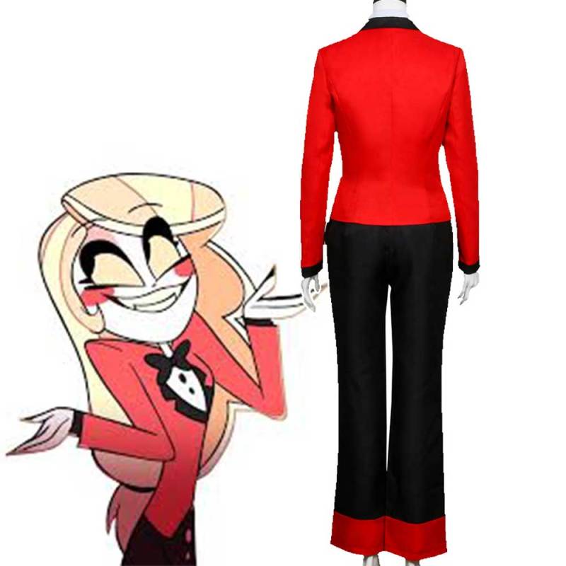 Anime Hazbin Hotel Charlie Red Cosplay Costume Charlotte Magne Uniform