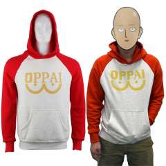 One Punch Man Hoodie Superhero Saitama Oppai Cosplay Costume