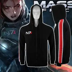 Mass Effect 3 N7 Paragon Men's Zip-Up Hoodie Sweatshirt In Stock Takerlama