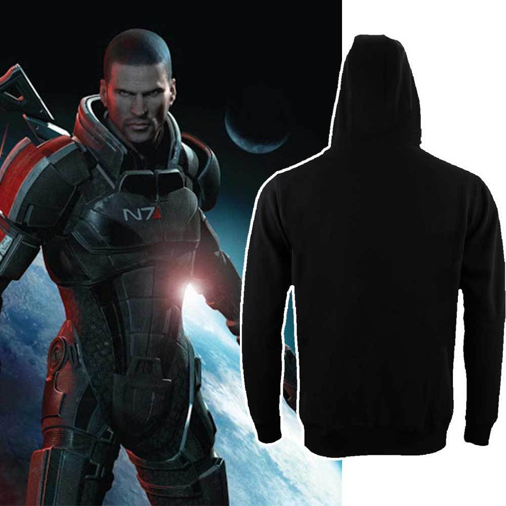 Mass Effect 3 N7 Paragon Men's Zip-Up Hoodie Sweatshirt In Stock Takerlama