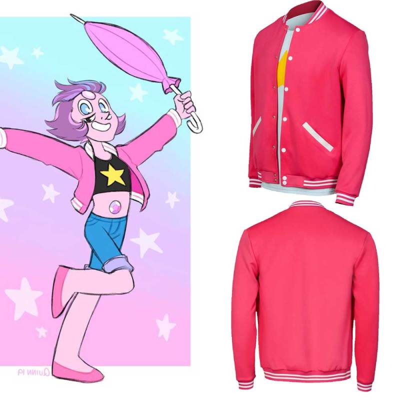 Steven Universe Rainbow Quartz Cosplay Costume Jacket T-Shirt