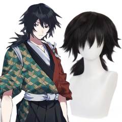 Giyuu Tomioka Black Cosplay Wig Anime Demon Slayer: Kimetsu No Yaiba