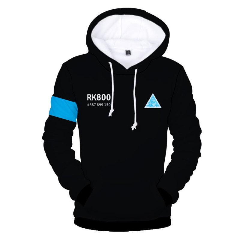 Detroit: Become Human Connor RK800 3D Print Black Hoodie In Stock