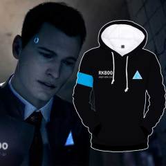 Detroit: Become Human Connor RK800 3D Print Black Hoodie In Stock