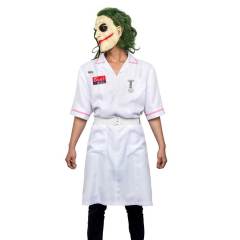 Heath Ledger Nurse Dress Cosplay Costume With Mask Wig Batman Dark Knight Takerlama