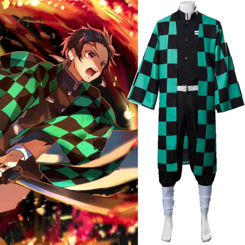 Adults Kamado Tanjirou Uniform Demon Slayer Kimetsu no Yaiba Cosplay Costume