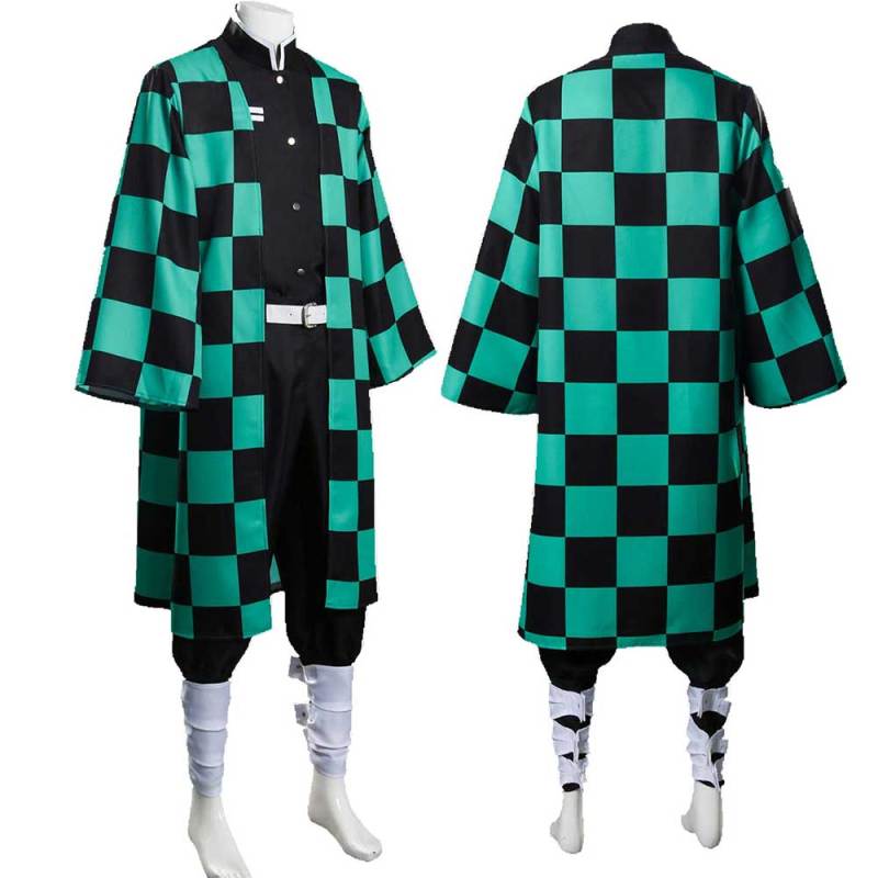 Adults Kamado Tanjirou Uniform Demon Slayer Kimetsu no Yaiba Cosplay Costume