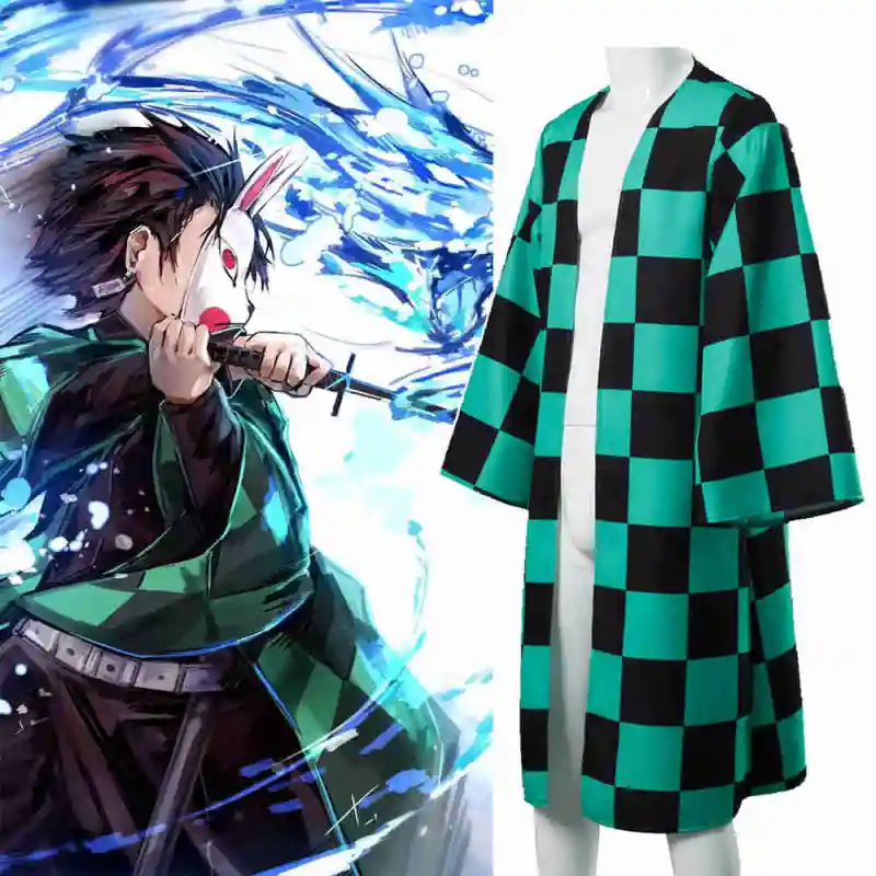 Adults Kamado Tanjirou Cosplay Costume Demon Slayer Kimetsu no Yaiba