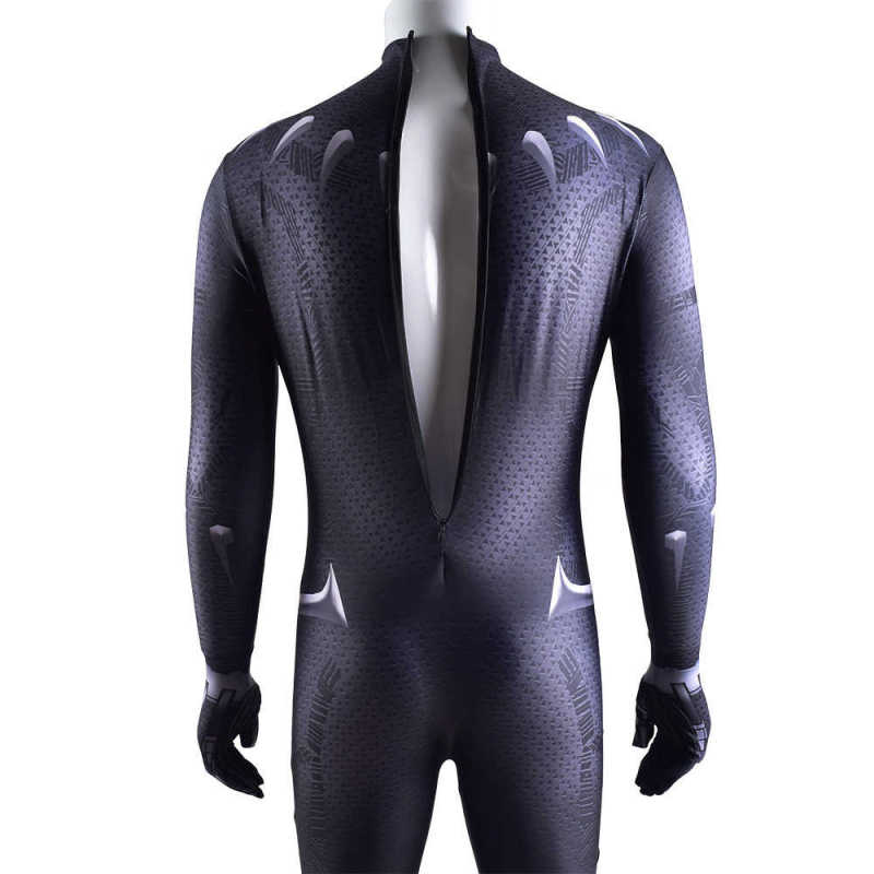 Black Panther T'Challa Halloween Cosplay Costume Men Kids