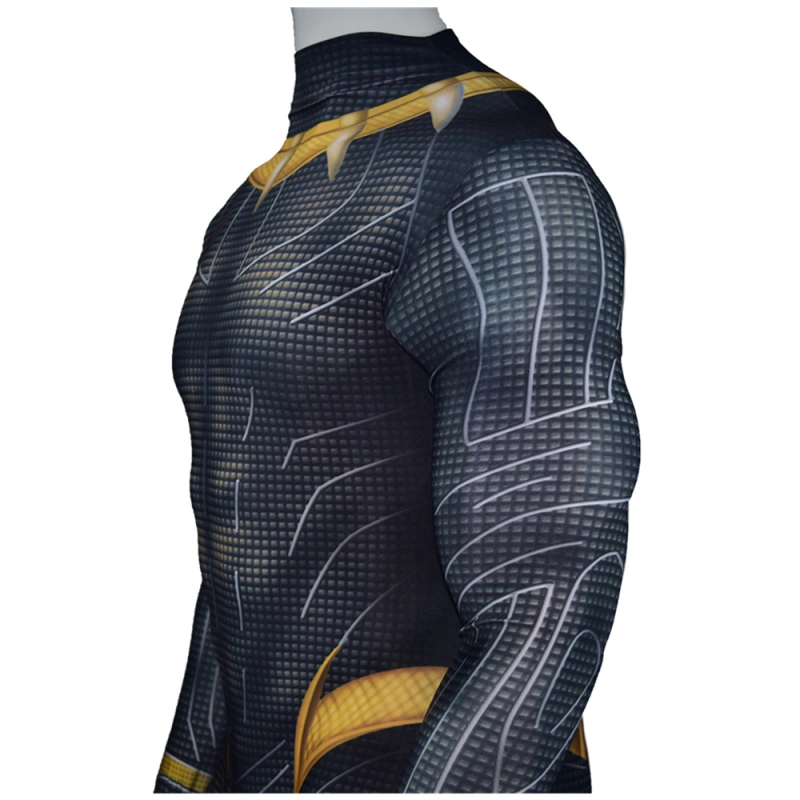 Black Panther Costume T'Challa Halloween Cosplay Outfits With Latex Mask