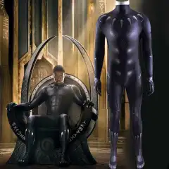 Black Panther T'Challa Halloween Cosplay Costume Men Kids