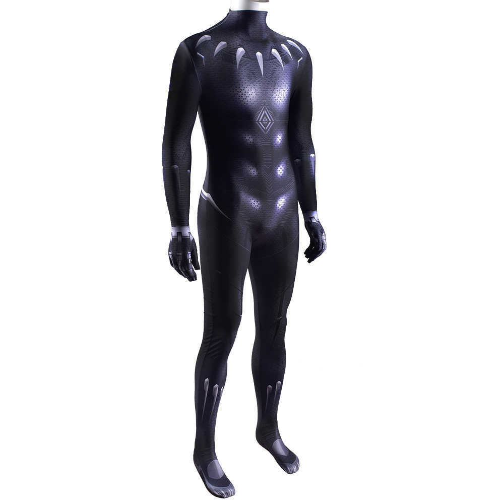 Black Panther T'Challa Halloween Cosplay Costume Men Kids