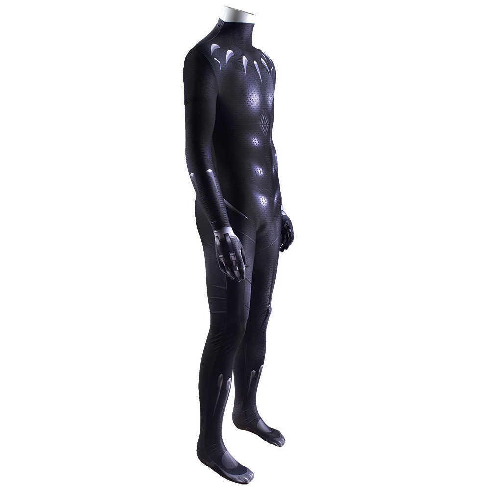Black Panther T'Challa Halloween Cosplay Costume Men Kids
