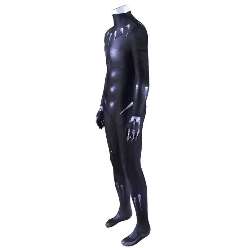 Black Panther T'Challa Halloween Cosplay Costume Men Kids