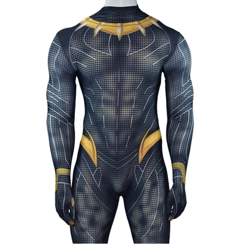 Black Panther Costume T'Challa Halloween Cosplay Outfits With Latex Mask