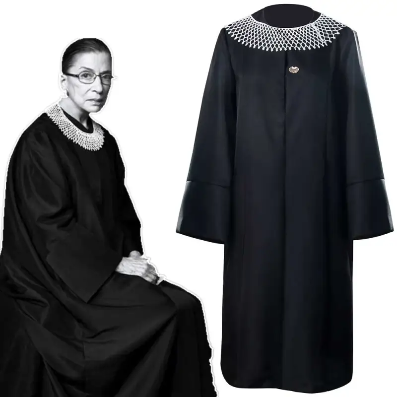 Ruth Bader Ginsburg Cosplay Costume RBG  Judge Women's Halloween Dissent Outfits-Takerlama (Ready To Ship)