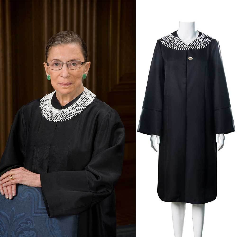 Ruth Bader Ginsburg Cosplay Costume RBG  Judge Women's Halloween Dissent Outfits-Takerlama (Ready To Ship)