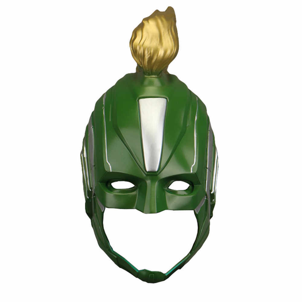 Captain Marvel Helmet Carol Danvers Cosplay PVC Red Green Mask（In Stock）