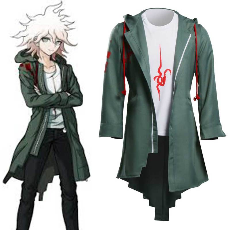 Super Danganronpa 2 Men Nagito Komaeda Jacket Cosplay Costume-Takerlama  (Ready to Ship)